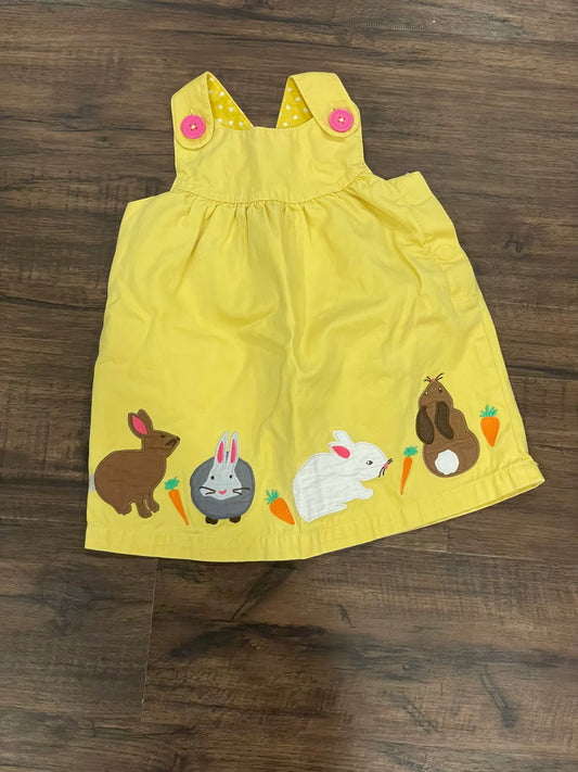 83A girls Baby Boden Easter bunny dress size 6-12 monthsGUC