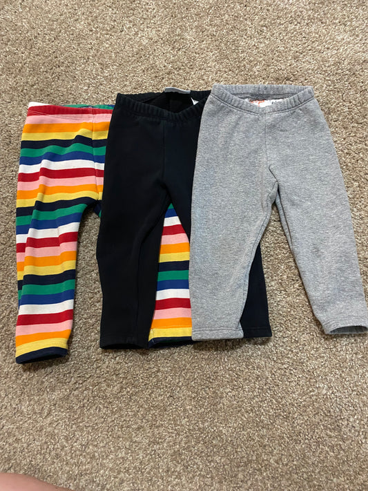 18 M Cat and Jack Fleece Legging Bundle