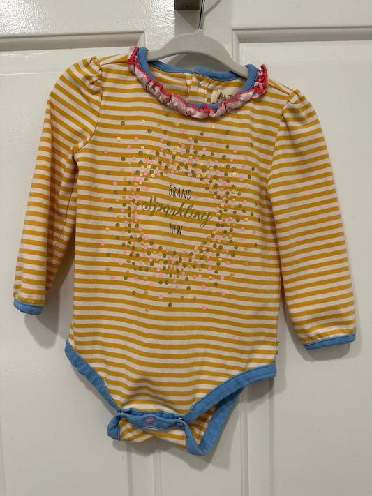 #85 REDUCED Matilda Jane Brand Sparkling New Onesie, Infant girls 12-18m