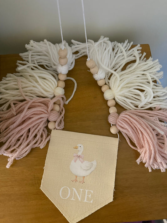 Seller #34 - Etsy Shop - One silly goose birthday decor banner