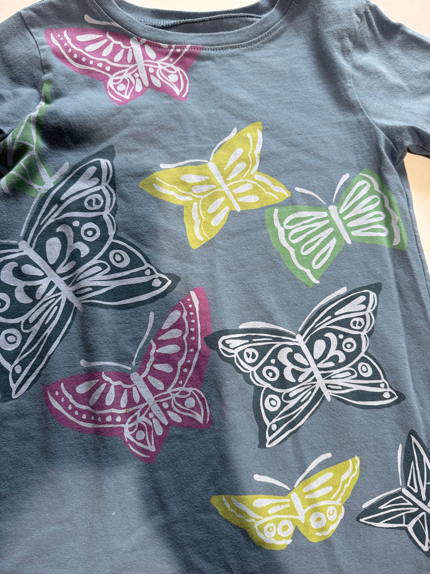 REDUCED #92 girls 5 t TEA collection butterfly dress