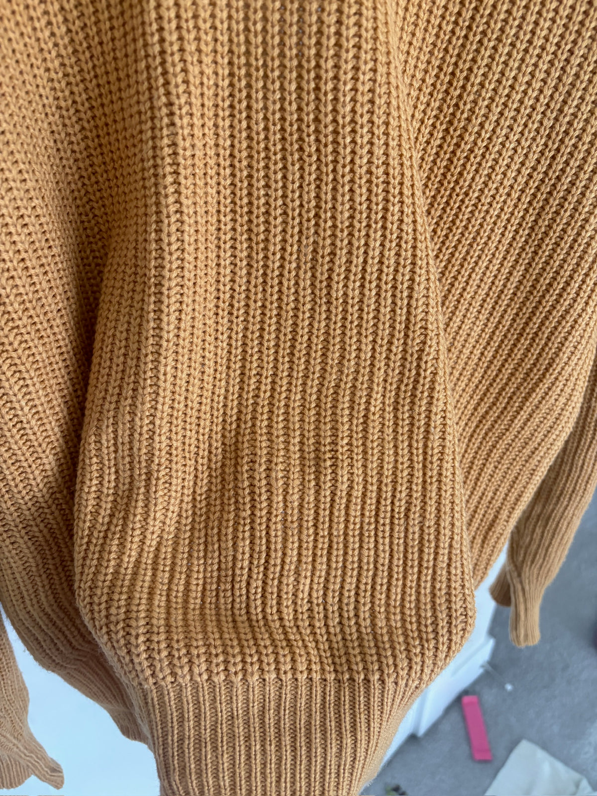 Seller #105 - Women's Large Hayden Mustard Twist Back Sweater GUC to VGUC