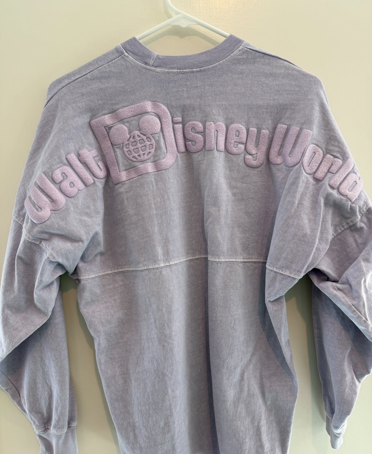 #146 - REDUCED Disney Adult OVERSIZED XS Long Sleeve Shirt, Lilac Purple
