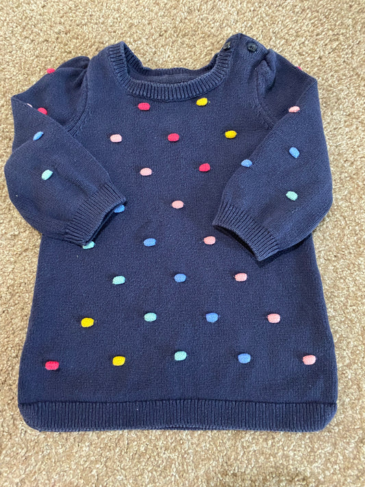 Gap 12-18 Month Polka Dot Sweater Dress