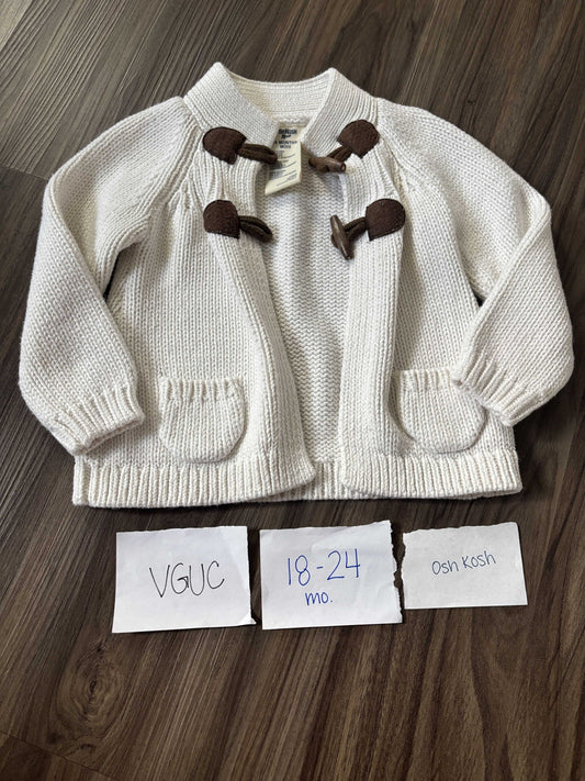 #138 - 18-24 Mo - VGUC Osh Kosh - White Sweater - PU 45236