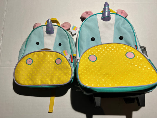 #98 SkipHop Unicorn Backpack and Suitcase set