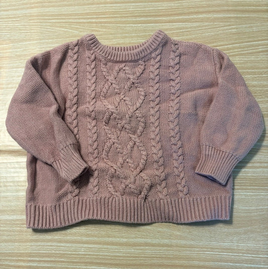Seller #196 Baby Girl GAP 2T Light Pink Cable Knit Sweater