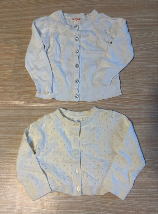 Seller #196 Toddler Girl White/Cream Cardigans size 2T