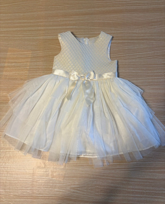 Seller #196 Toddler Girl Purple Rose Cream Holiday Dress Size 4