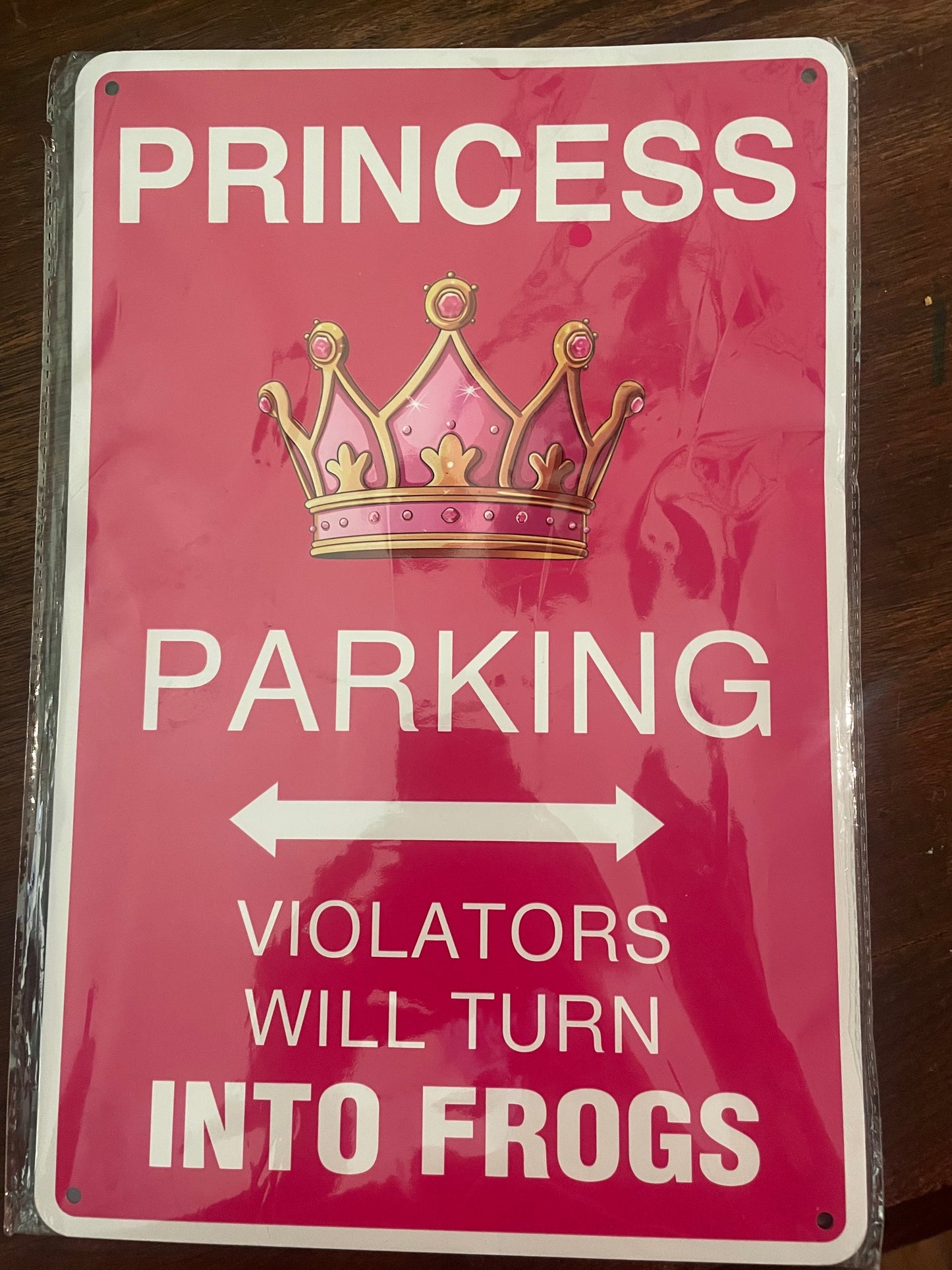 #177 New Princess Parking Sign 8x12 inch