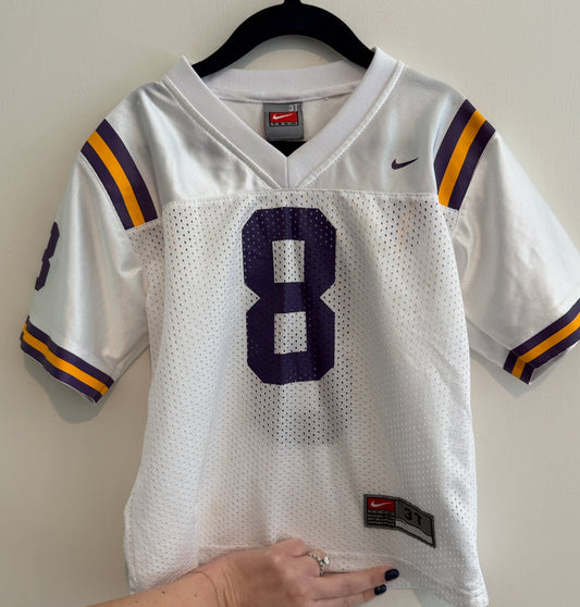 #146 - REDUCED - LSU White Football Jersey 3T