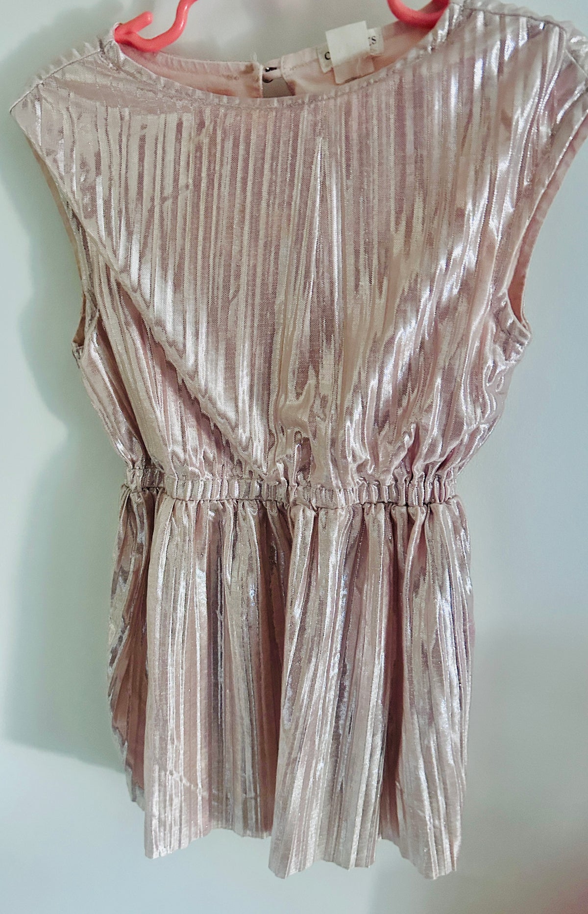 #15 Crewcuts 2t Metallic Champagne Shine Dress