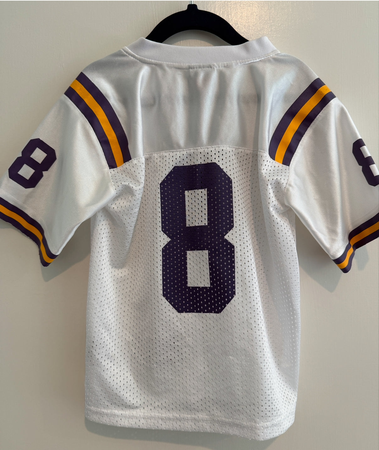#146 - REDUCED - LSU White Football Jersey 3T