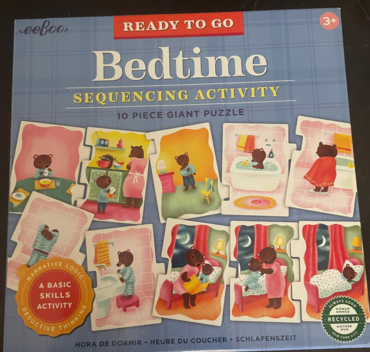 #177 Bedtime 10 Piece Sequencing Puzzle