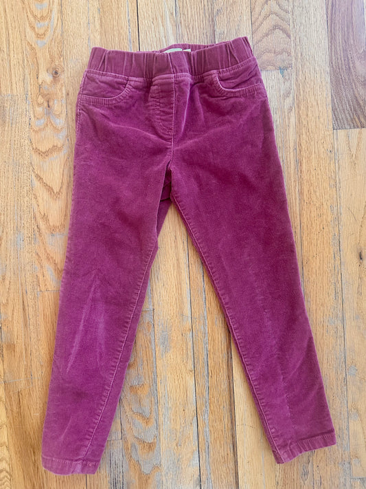 #104 Boden Girl size 6Y maroon corduroy leggings NB s