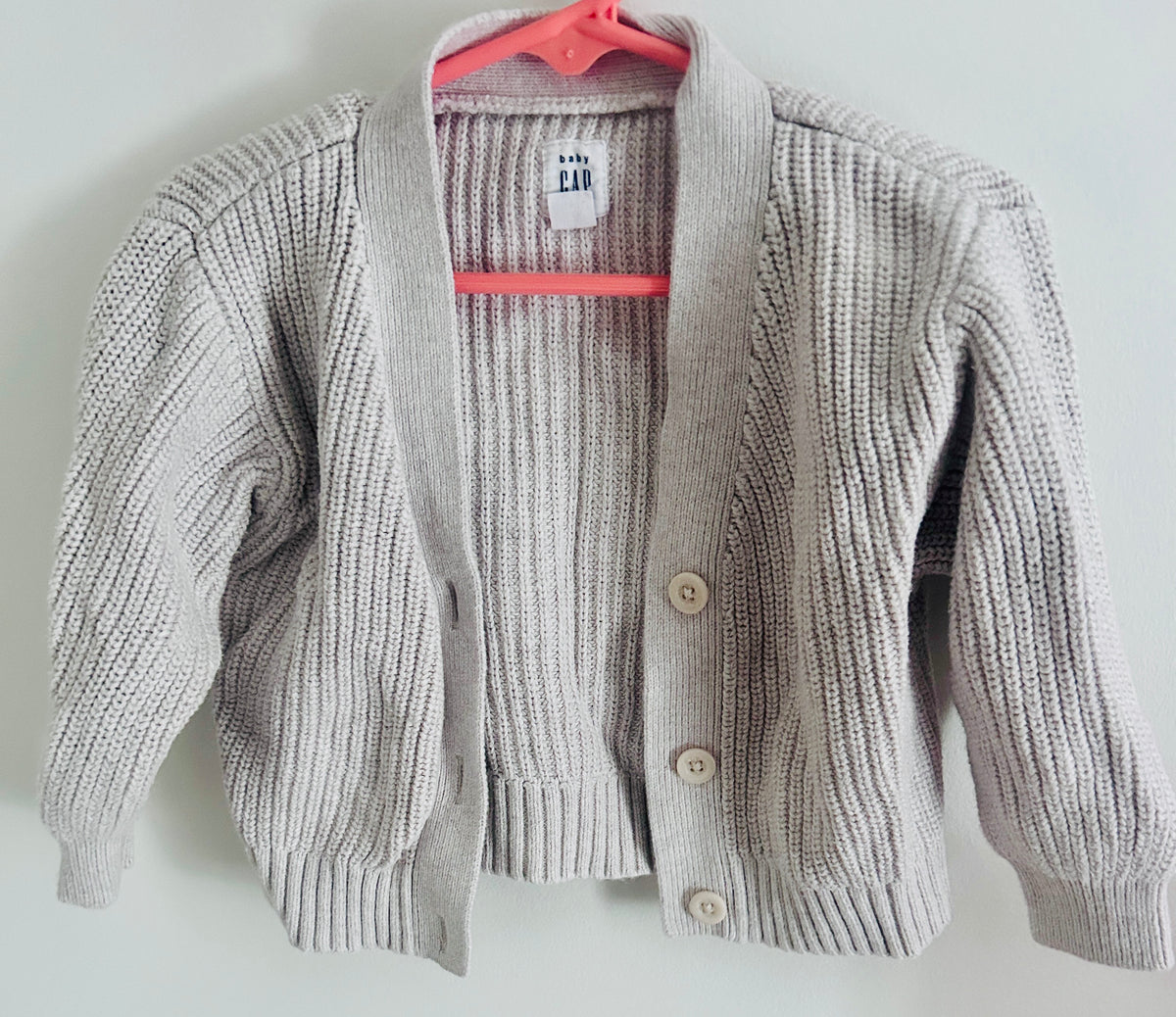 #15 Gap 18-24m Oatmeal Knit Cardigan