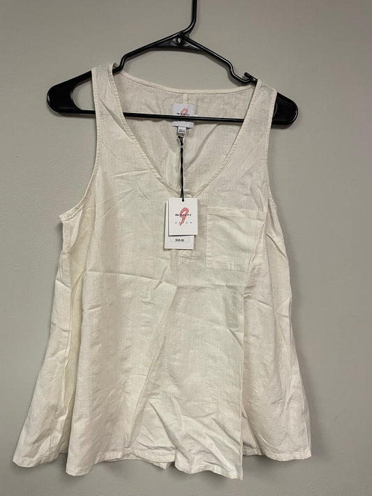 New Women Small sleeveless shirt summer white the nines by Hatch