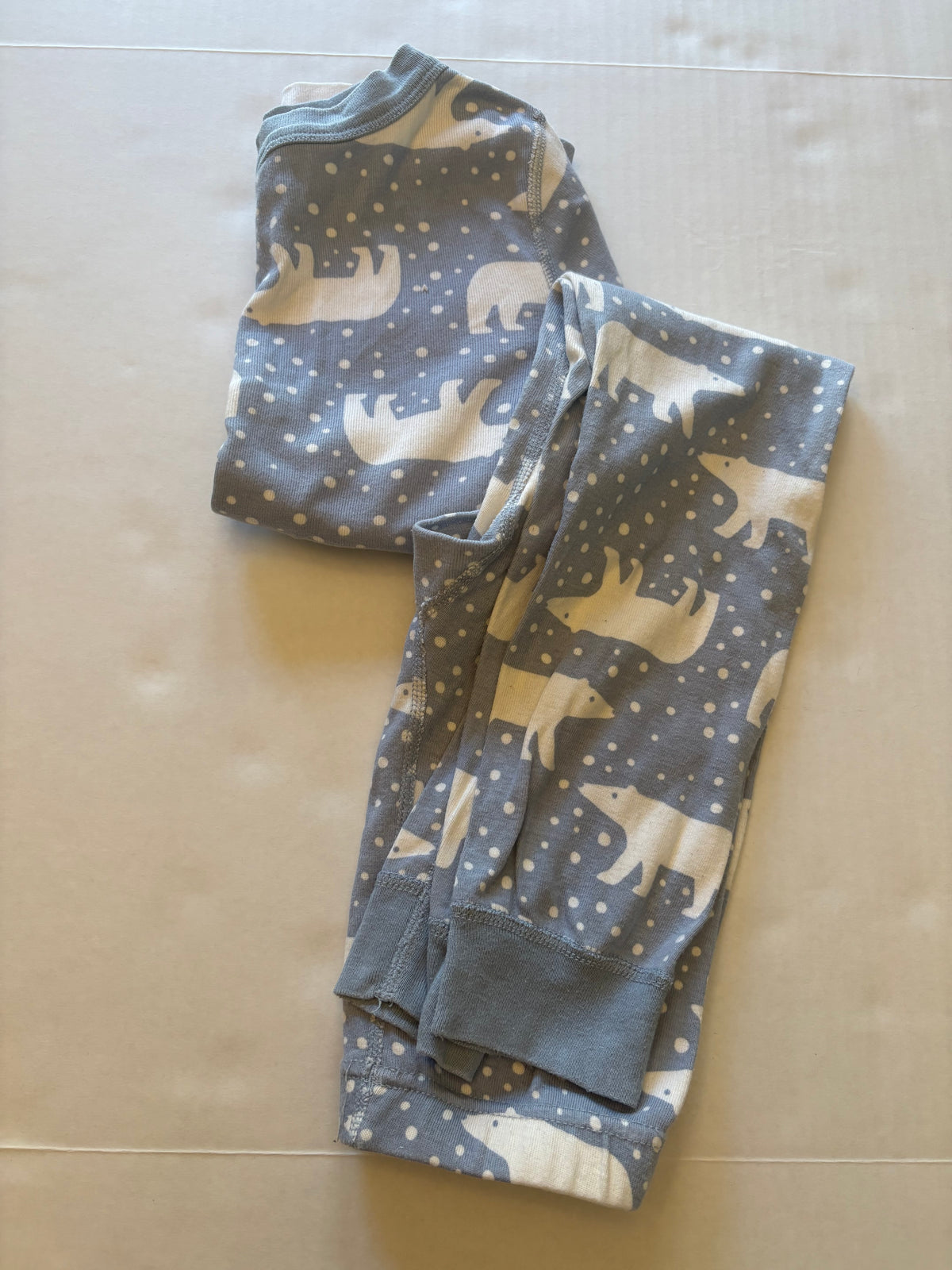Seller 118 VGUC Unisex Hanna Andersson Polar Bear Pajamas Size 6/7