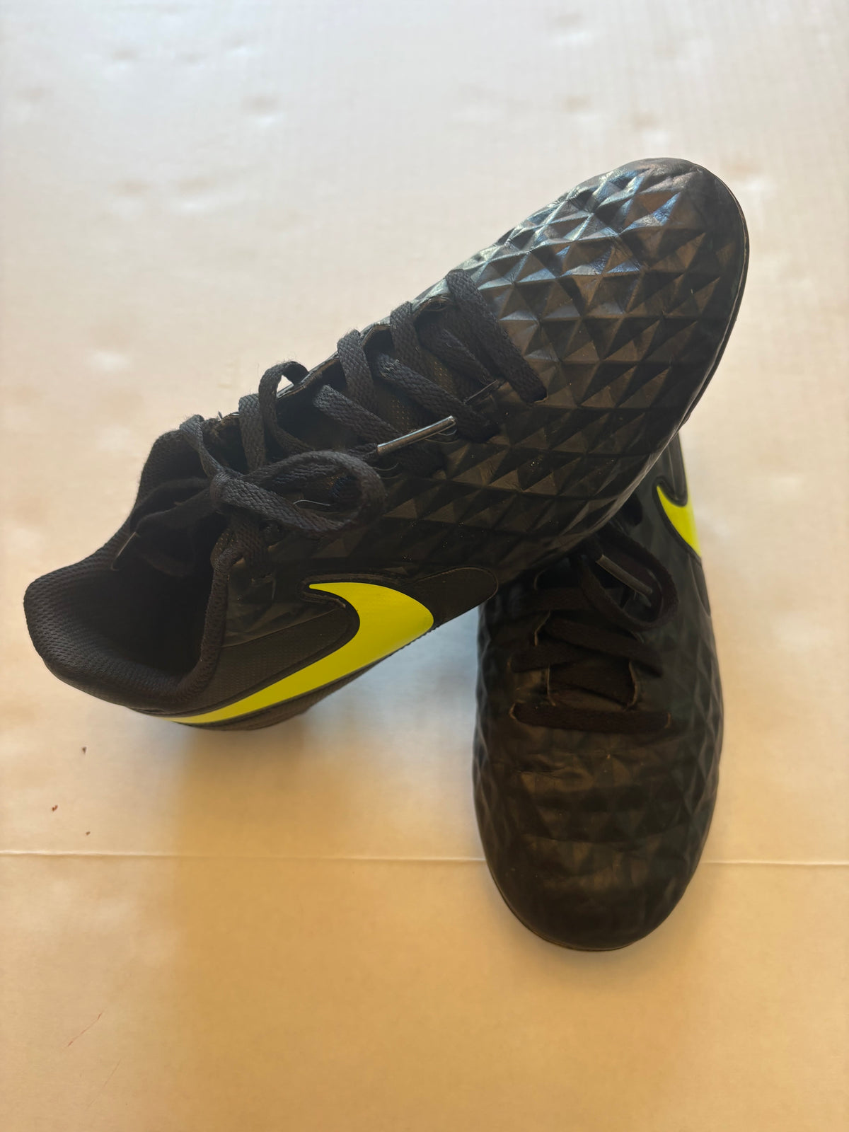 Seller 118 VGUC Nike Tiempo soccer cleats. Size 3 youth