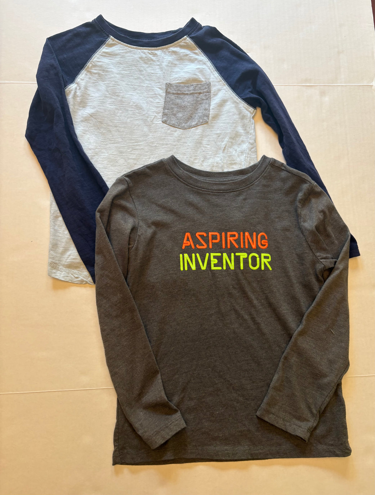 Seller 118 VGUC Boys shirts Rumi + Ryder (blue) and Cat and Jack (gray) Size 6/7