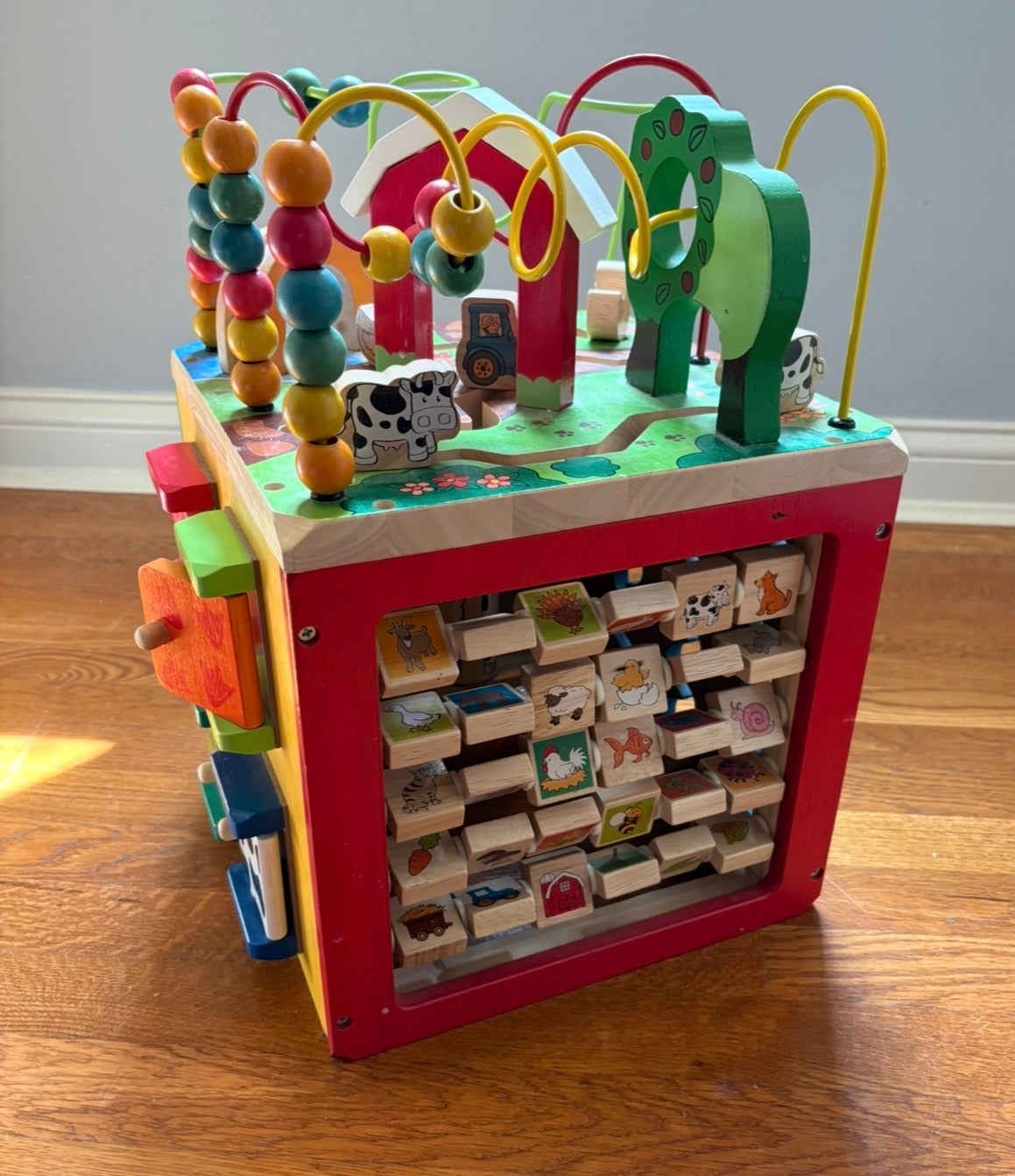 #22 Large wooden toy activity cube