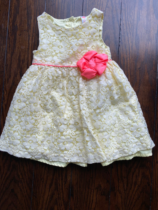Cherokee Yellow Lace Dress Girl's Size 2T