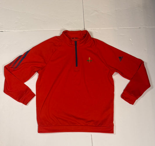 #141 Boys Adidas Medium Red Quarter Zip