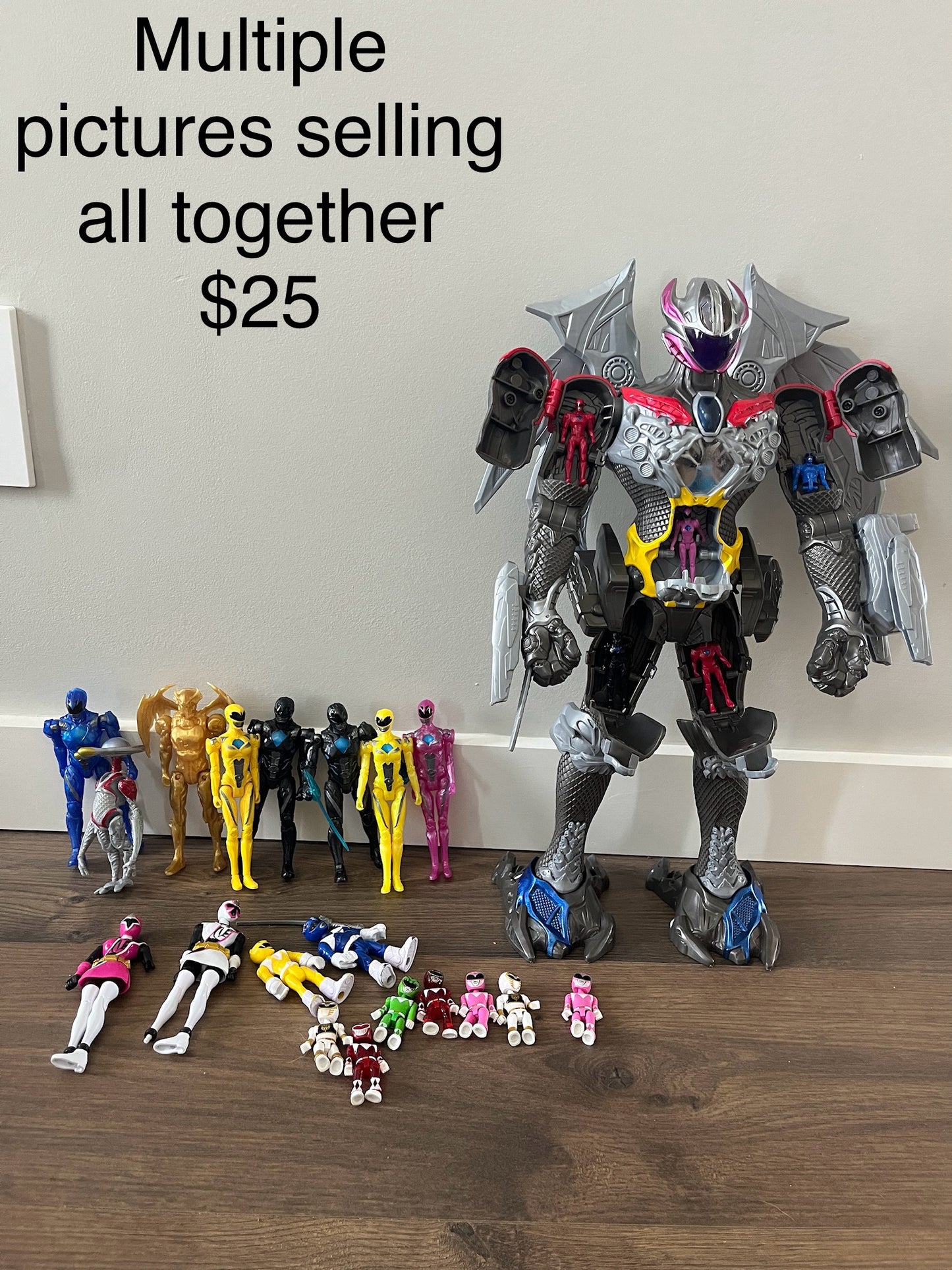 137 assorted power ranger figures