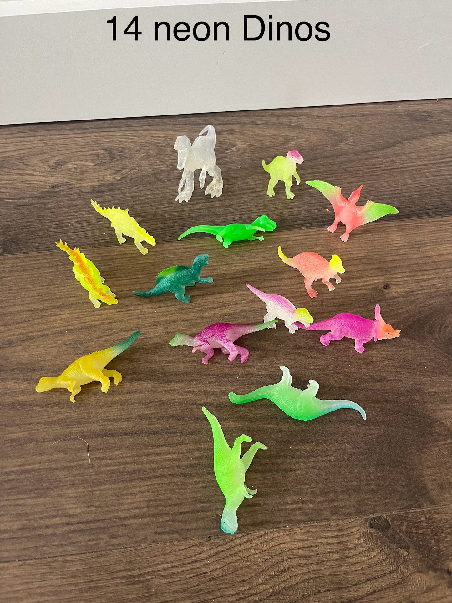 3b Assortment of neon dinosaurs