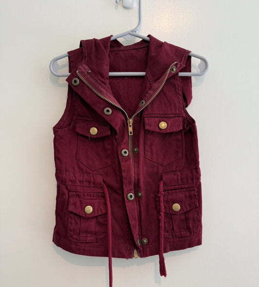 #146 - REDUCED Girls 3T Maroon Vest