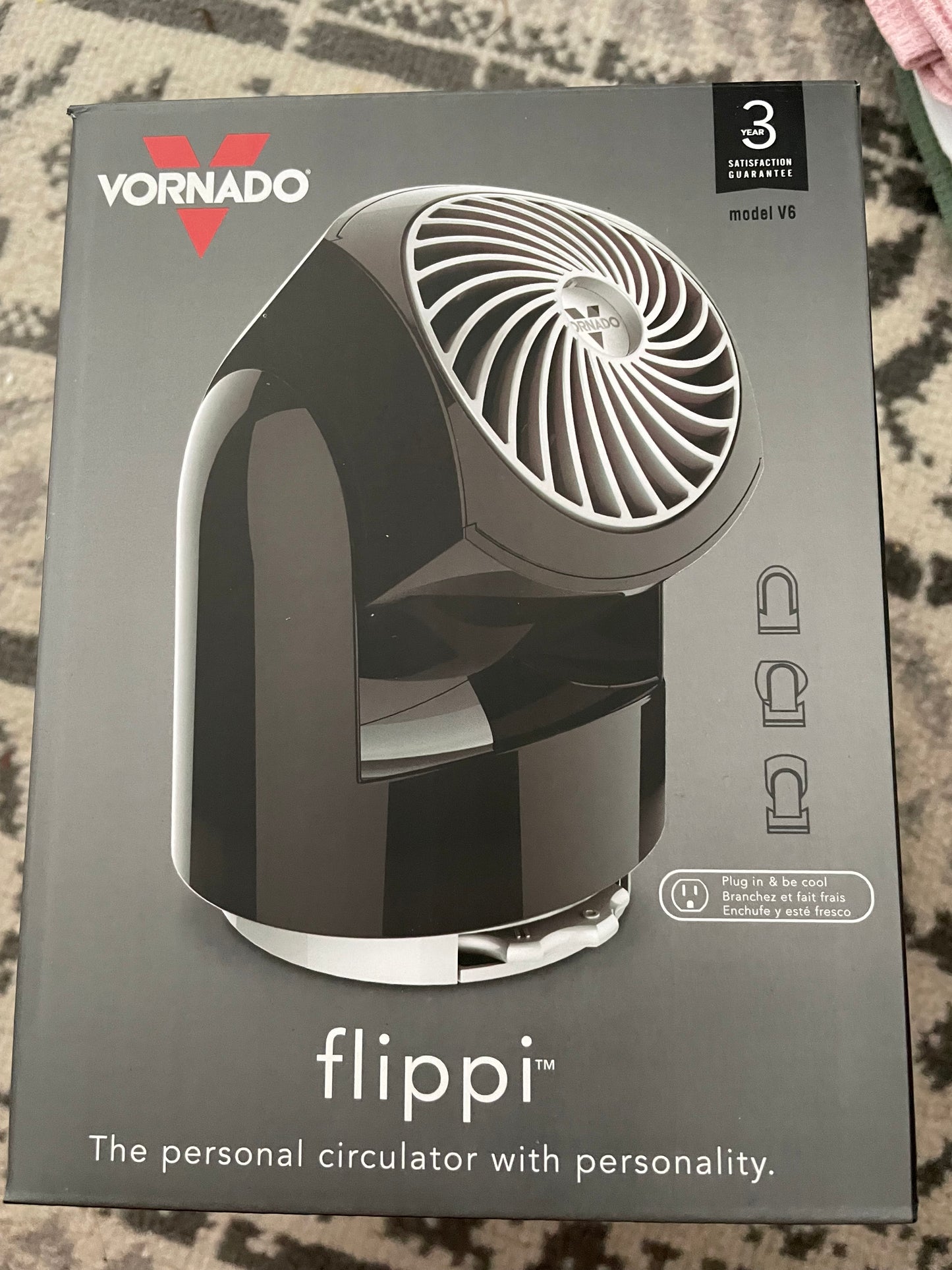 New Vornado flippi V6 personal fan (wire) black color