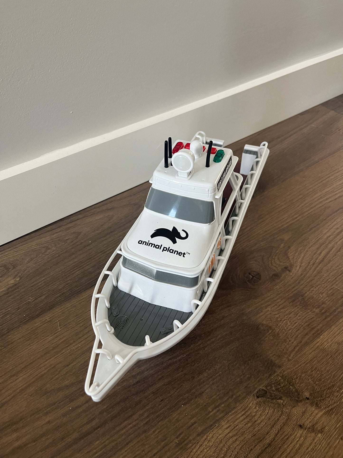 137 shark semi and boat