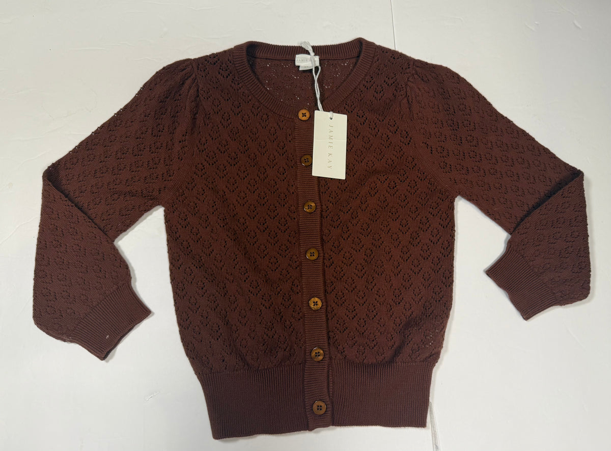 #141 Girls 5Y NWT Jamie Kay Brown Sweater