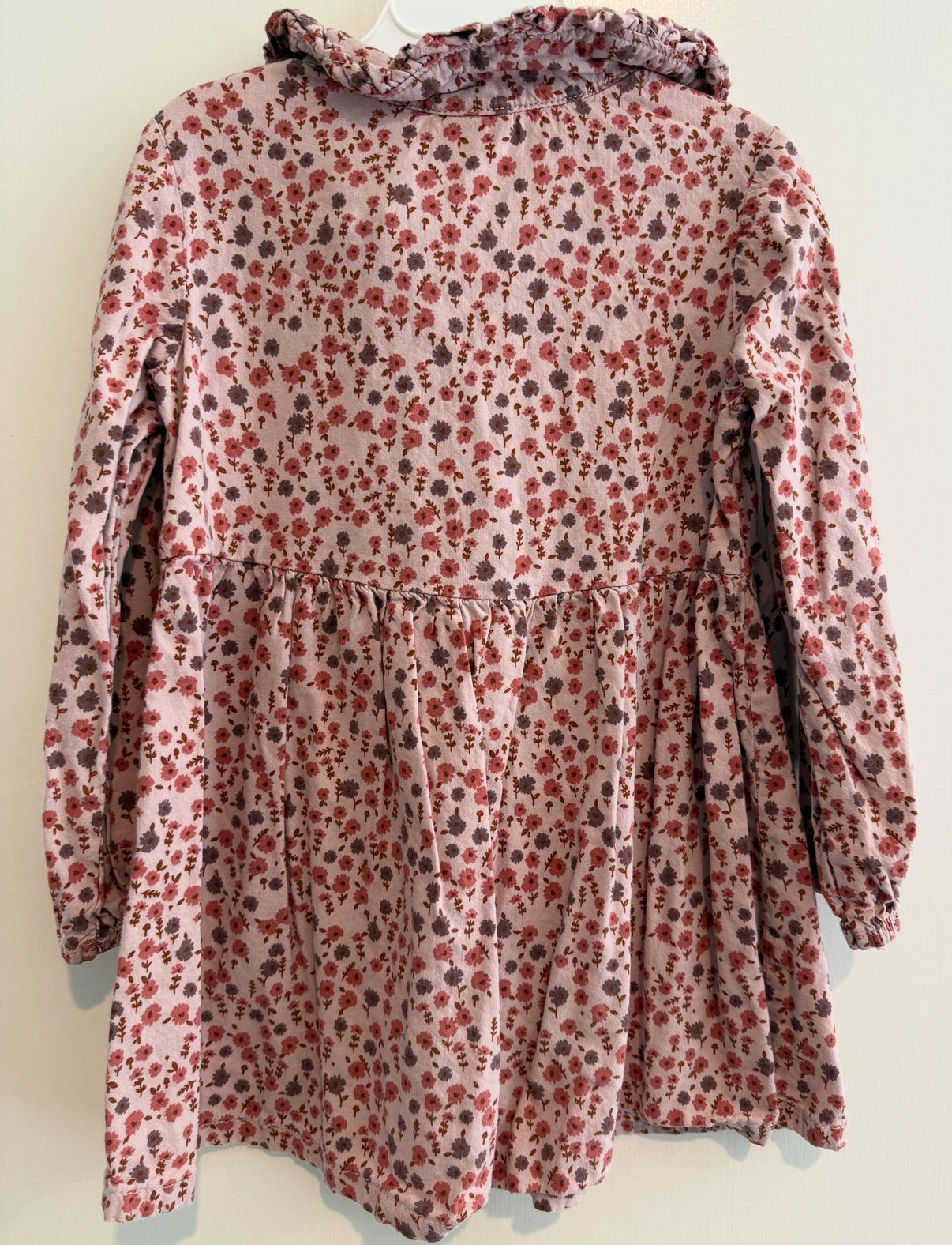 #146 - REDUCED 4T Little Co. Floral Long Sleeve Button Down Dress