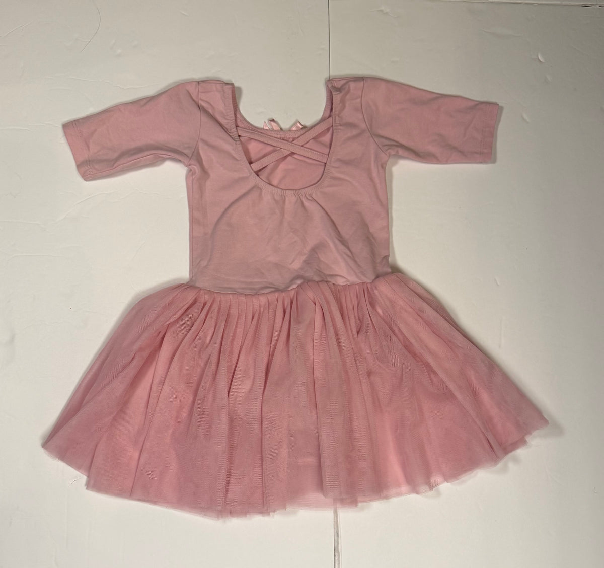 #141 girls 5 pink tulle ballet/dance leotard
