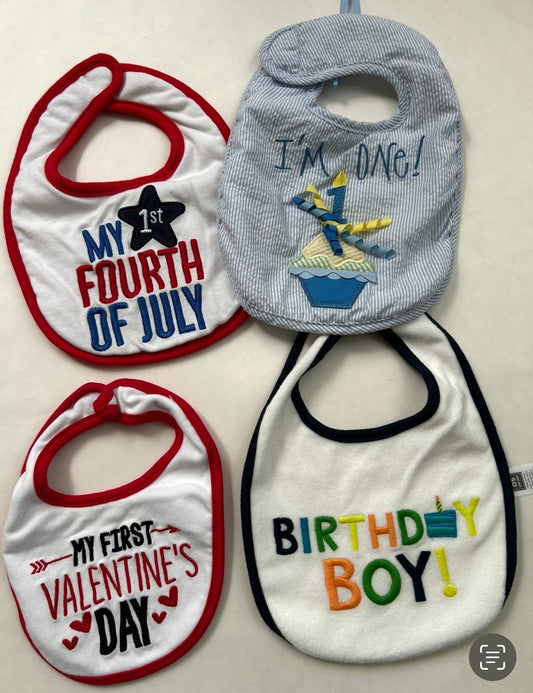 #200 set of 4 bibs