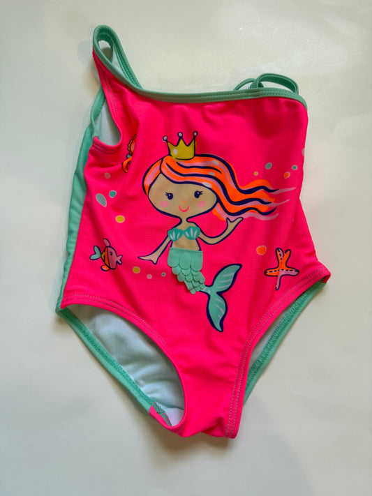 #116 Wonder Nation mermaid bright color swimsuit girls size 12 months