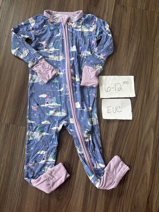 #138 - 6-12 Mo Little Sleepies (Bamboo) - EUC Winter Castle Zippy