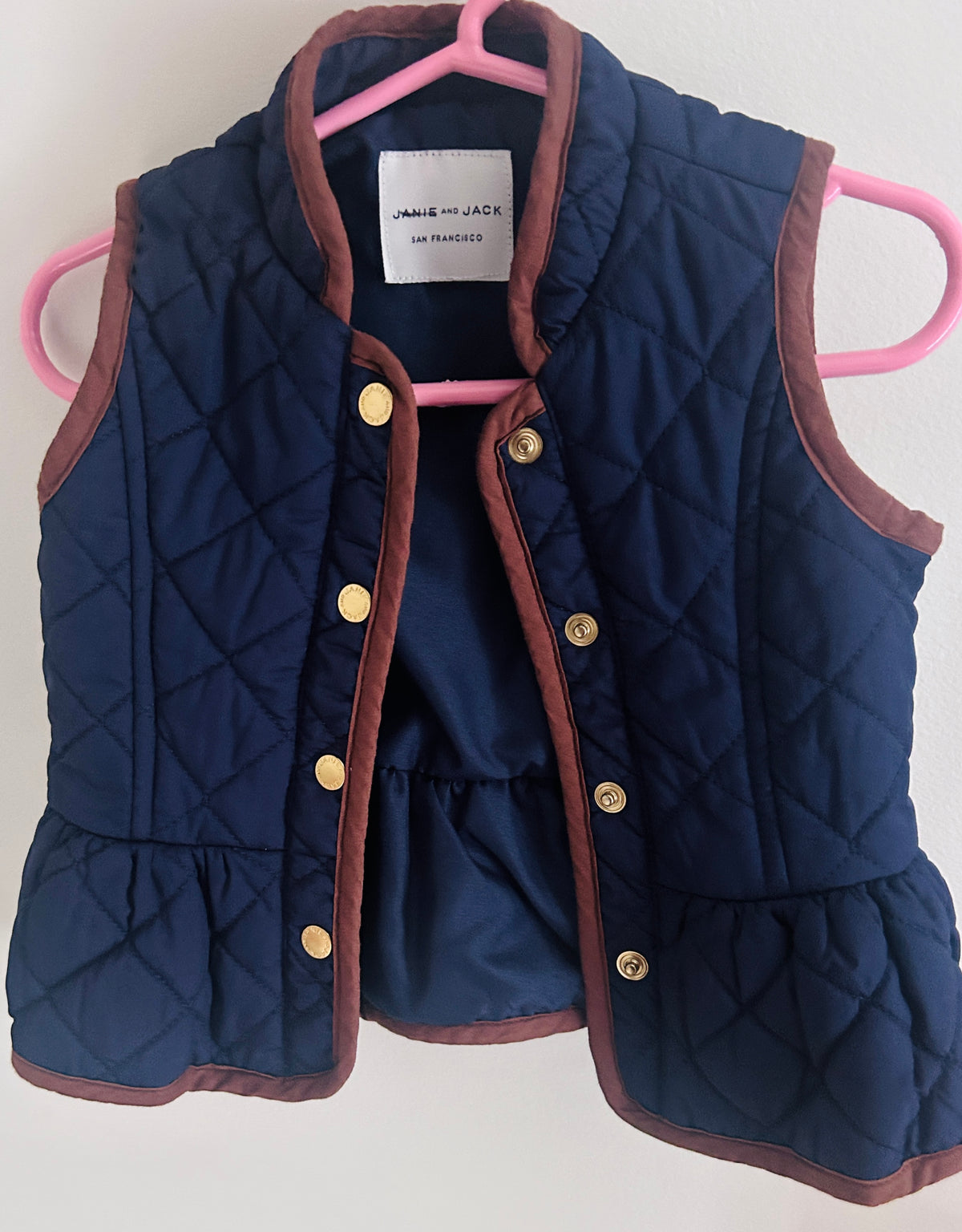 #15 Janie and Jack (Fits like 3t) Navy/Brown Vest (no size tag)