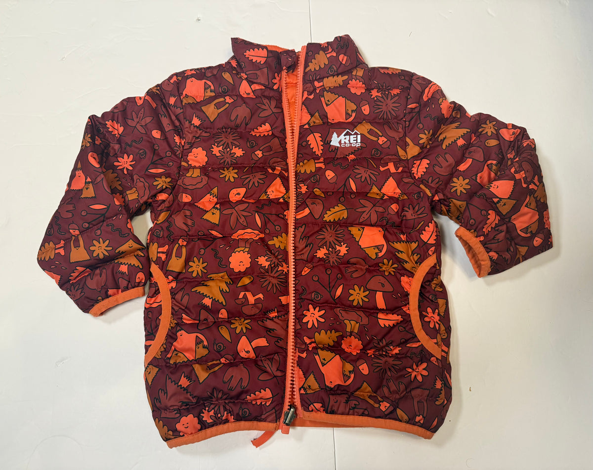 #141 Girls 4T REI Reversible 650 Down Thin Puffer Jacket