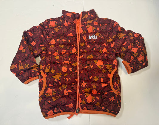 #141 Girls 4T REI Reversible 650 Down Thin Puffer Jacket