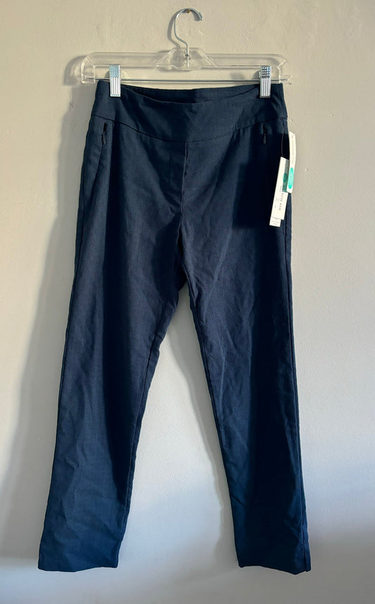 #101*REDUCED* NWT Margaret M Sylvie Straight Leg Navy Printed Pant Women Size XSmall