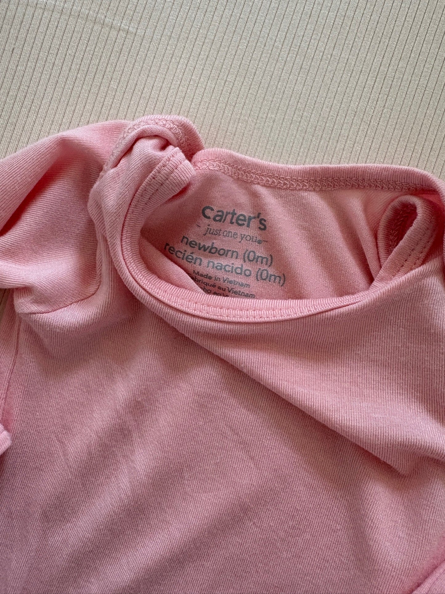 Seller #105 - NB Girls Carter's Pink Modal Set GUC