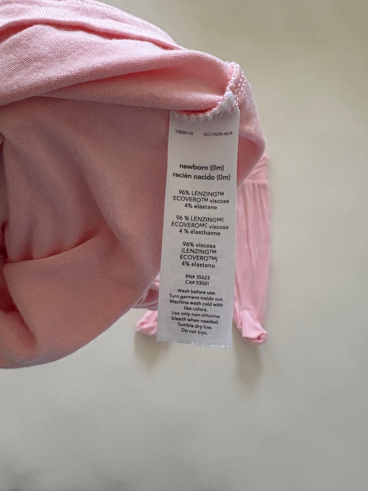 Seller #105 - NB Girls Carter's Pink Modal Set GUC