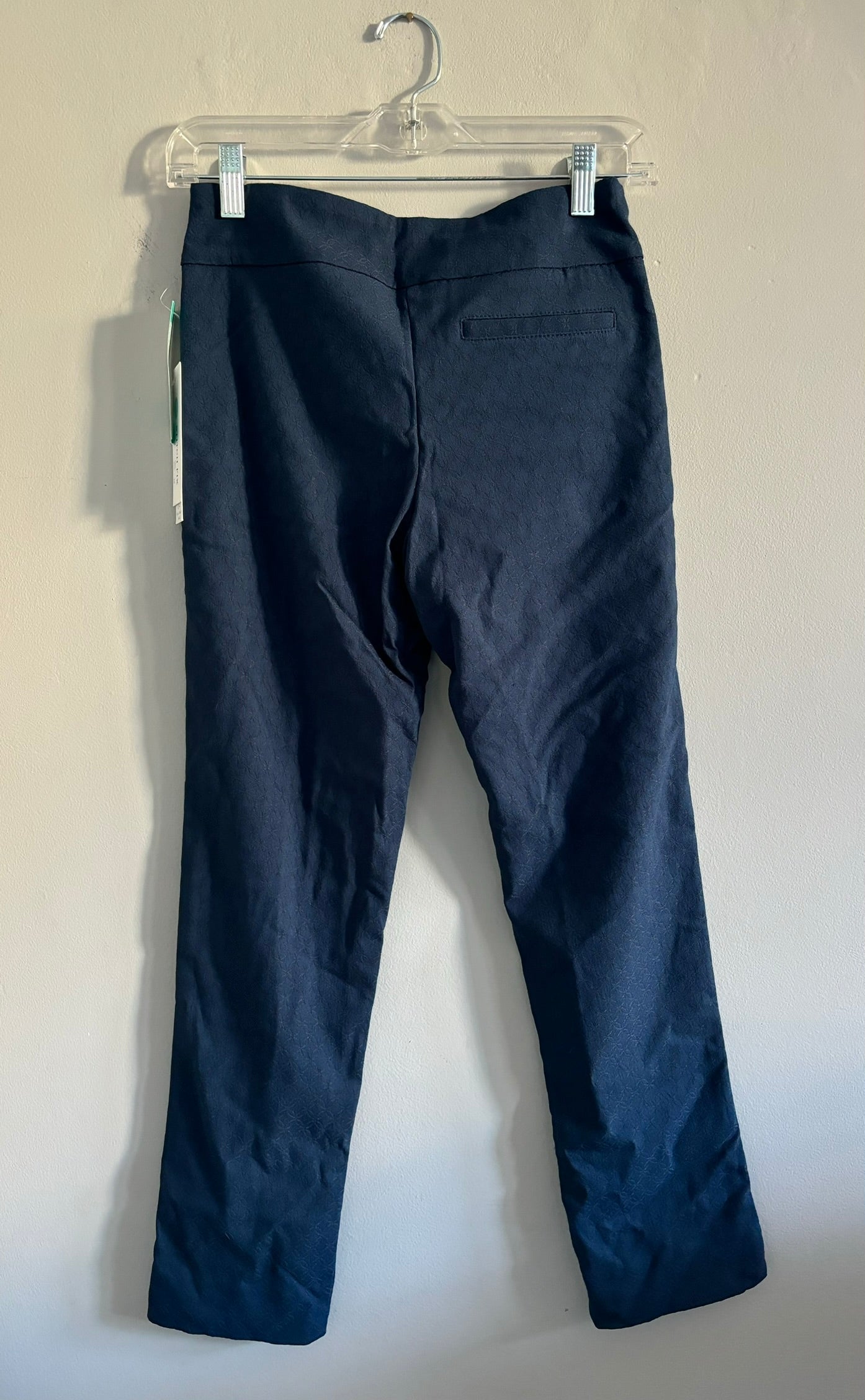 #101*REDUCED* NWT Margaret M Sylvie Straight Leg Navy Printed Pant Women Size XSmall