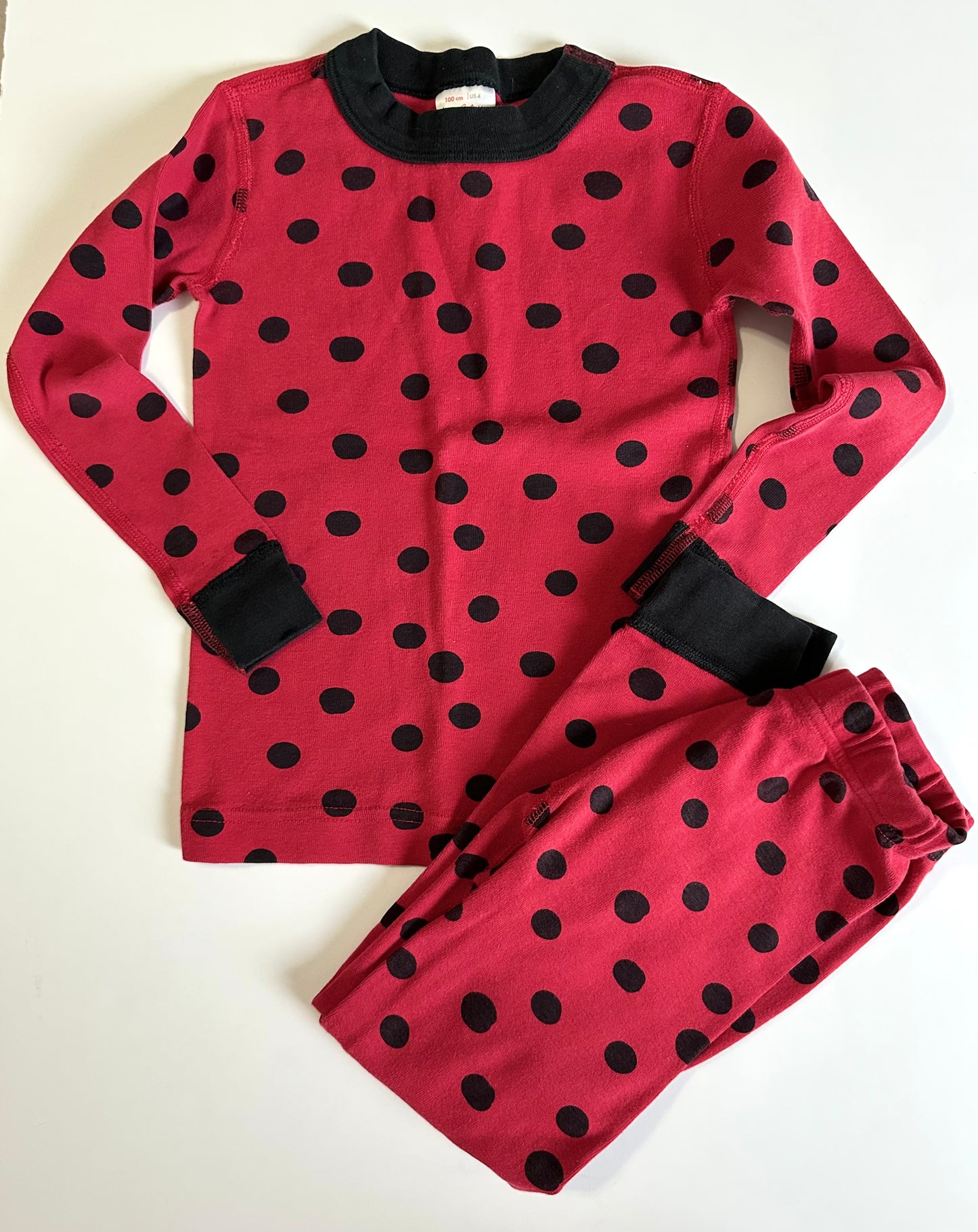 #48 Hanna Andersson girls 100/4 polka dot pajamas