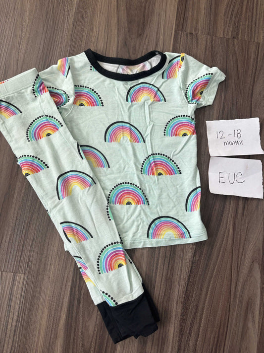#138 - 12-18 Mo - Birdie Bean Rainbow Pajamas (Bamboo)