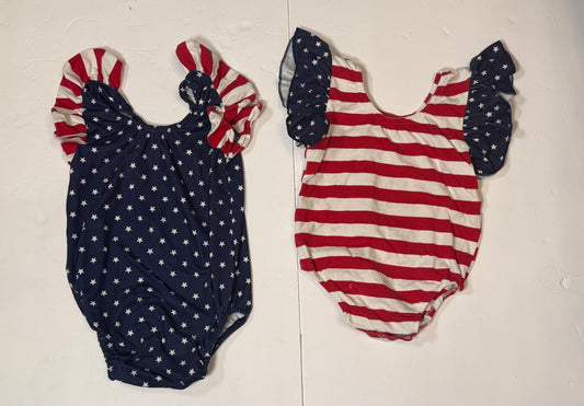 #141 Girls 5 Patriotic Leotard Bundle