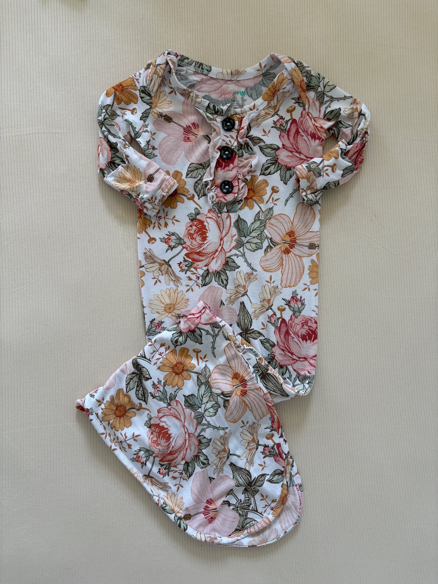 Seller #105 - NB - 3 Month Girls Gigi & Max Floral Gown VGUC