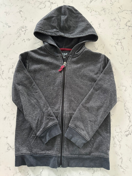 Seller 42, Cat & Jack Zip Hooded Sweatshirt, Heather Gray, Boys Size S (6/7) 2 of 2